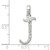 Sterling Silver CZ Letter J Initial Pendant - QC-87AD8CBD-9379