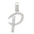 Sterling Silver CZ Letter P Initial Pendant - QC-F1782B4F-6603