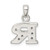 Sterling Silver CZ Letter R Initial Pendant - QC-503C641E-6109