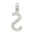 Sterling Silver CZ Letter S Initial Pendant - QC-0B284CA0-6407