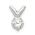 Sterling Silver CZ Pendant Chain Slide