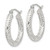 Sterling Silver D/C 3x20mm Hoop Earrings