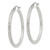 Sterling Silver D/C 3x40mm Hoop Earrings