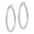 Sterling Silver D/C 3x45mm Hoop Earrings