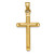 14k 3-D Hollow Cross Pendant - C3-E3960D22-9266