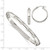 Sterling Silver D/C 6mm Bangle and 4mm Hoop Earring Set