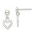 Sterling Silver Dangle Heart Post Earrings - QE-F22643E1-4149
