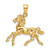 14K 3-D Horse Trotting Charm