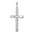 Sterling Silver Diamond -Cut Cross Pendant - QC-7102D5B7-5789