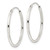 Sterling Silver Diamond-cut 1.5x25mm Endless Tube Hoop Earrings
