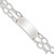 Sterling Silver Double Strand Oval Link ID Bracelet - QG-6930E53E-9823