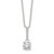 Sterling Silver E-coated CZ 17.75in Necklace