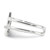 Sterling Silver E-coated CZ Cross Open Back Ring - QR-DD88EDD8-9304