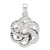 Sterling Silver E-coated CZ Flower Pendant