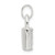 Sterling Silver E-coated CZ Lock Pendant