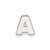 Sterling Silver E-coated Letter A Slide Charm