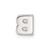 Sterling Silver E-coated Letter B Slide Charm
