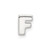 Sterling Silver E-coated Letter F Slide Charm