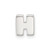 Sterling Silver E-coated Letter H Slide Charm