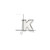 Sterling Silver E-coated Letter K Slide Charm