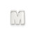 Sterling Silver E-coated Letter M Slide Charm