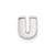 Sterling Silver E-coated Letter U Slide Charm