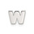 Sterling Silver E-coated Letter W Slide Charm