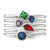 Sterling Silver E-coated Multi Color CZ Ring - QR-20A906E3-5807