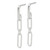 Sterling Silver E-coated Paperclip Link Post Dangle Earrings - QE-C482AC02-2888