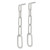 Sterling Silver E-coated Paperclip Link Post Dangle Earrings - QE-F4416714-3203