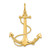 14K 3-D Large Anchor w/ Rope Charm