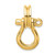 14K 3-D Large Shackle W/ Pulley Bail Charm