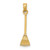 14K 3-D Leaf Rake Garden Tool Charm