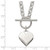Sterling Silver Engraveable Heart Toggle Necklace