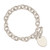 Sterling Silver Engraveable Oval Disc on Fancy Link Bracelet