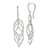 Sterling Silver Fancy Polished & Diamond-cut Twisted Dangle Earrings
