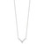 Sterling Silver Fancy-V Bar CZ  Necklace