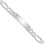 Sterling Silver Figaro Link ID Bracelet - QI-D6A5B825-6204