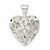 Sterling Silver Filigree Floral Heart Pendant