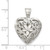 Sterling Silver Filigree Floral Heart Pendant
