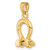 14K 3-D Medium Shackle Link Screw Charm