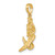 14K 3-D Mermaid Charm