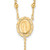 Sterling Silver Flash Gold-plated Polished Rosary Necklace