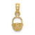 14K 3-D Mini Basket Charm