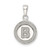 Sterling Silver Glitter Enamel Letter B Initial Circle Pendant