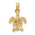 14K 3-D Mini Sea Turtle Charm