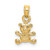 14K 3-D Mini Teddy Bear Charm