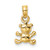 14K 3-D Mini Teddy Bear Charm