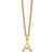 Sterling Silver Gold-plated Cutout Letter A Initial Necklace