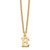 Sterling Silver Gold-plated Cutout Letter E Initial Necklace